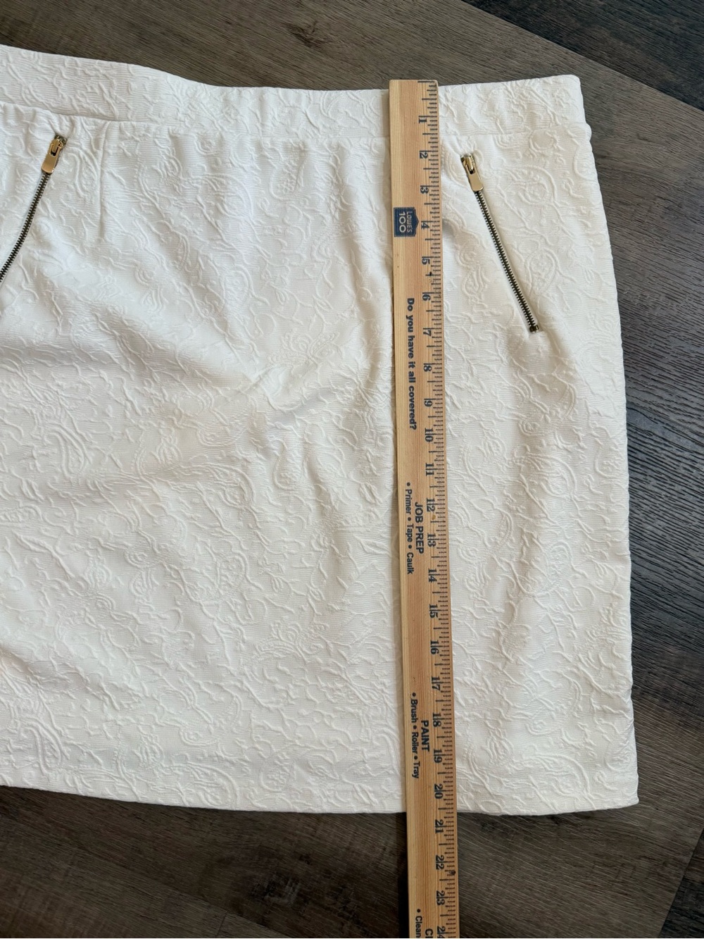 Cato White Textured A-Line Skirt Textured Fully Lined Size XL - Picture 10 of 14